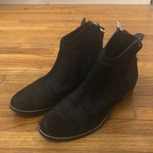 Suede ankle booties